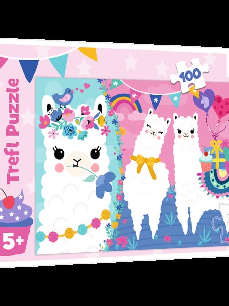 Happy llamas Trefl Puzzle 100 (410x278) 100 Pieces 16363