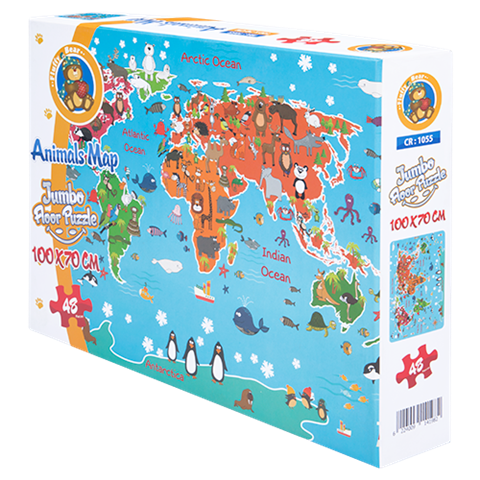 Animals Map Jumbo Floor Puzzle MA- 1055