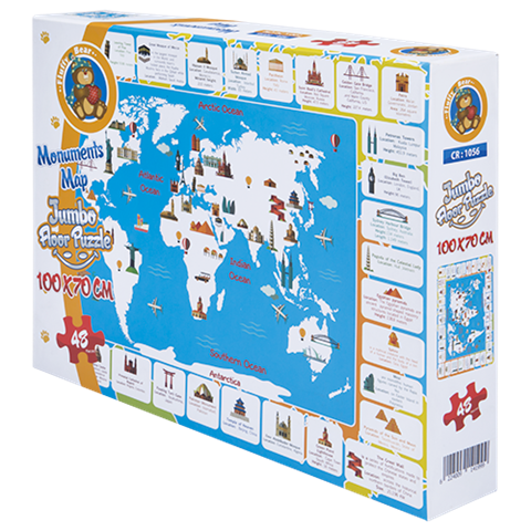 Monuments Map Jumbo Floor Puzzle MA- 1056